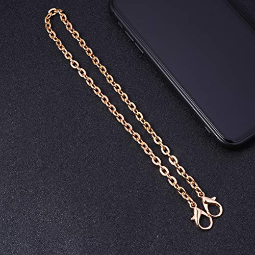 10 peças de alça de corrente para bolsa de alumínio de substituição, alça de corrente banhada a ouro