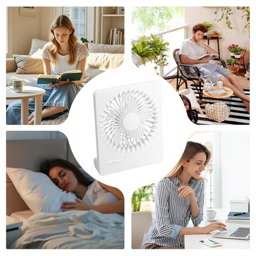 Ventilateur de table portable compact à 3 vitesses pour chambre et bureau - 5