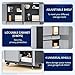 Yizosh Metal Garage Storage Cabinet with Locking Doors and Adjustable Shelves, -73