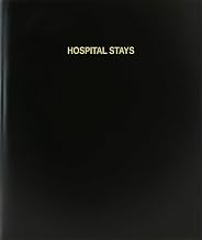 BookFactory Hospital Stays Log Book/Journal/Logbook - 120 Page, 8.5''x11'', Black Hardbound (XLog-120-7CS-A-L-Black(Hospital Stays Log Book))