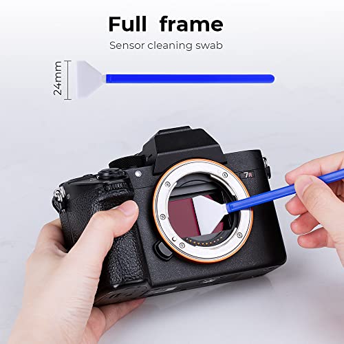 K&F CONCEPT Kit de Limpieza Sensor Full Frame 24mm,Limpiedor del Sensor de Cámara, Cleaning Kit Camara Hisopos de Microfibra Envasados al Vacío Individual para Objetivos/Canon/Sony/Nikon/Sony - imagen 3