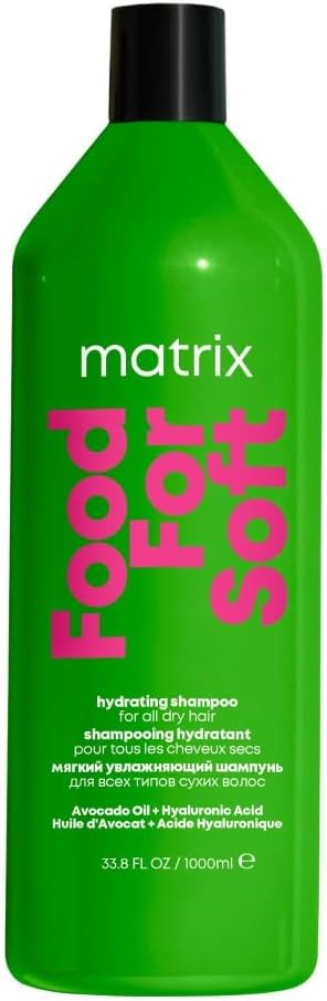 MATRIX | Hydrating Shampoo | With Avocado Oil & Hyaluronic Acid | For Dry, Brittle Hair, Moisturising & Nourishing | Food For Soft | 1 Litre