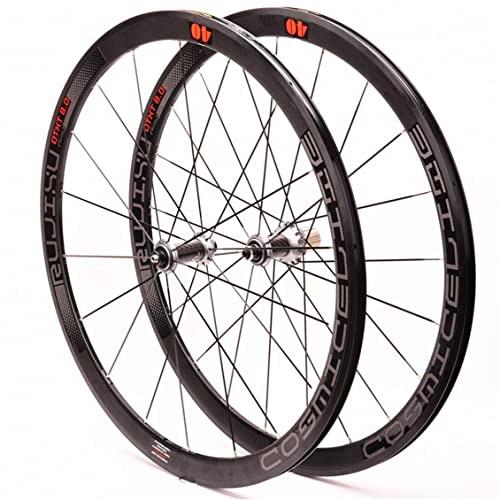 700C Clincher zestaw kół do roweru szosowego, głębokość 40 mm, aluminiowe felgi, uszczelnione łożyska, do kasety 8-11 prędkości, dźwignie szybkiego zwalniania, w zestawie lekki element rowerowy