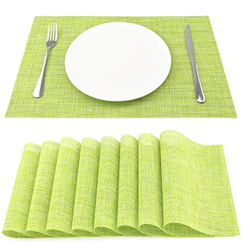 SueH Design Geweven Placemats/Placemats Set van 8 Vinyl 45 * 30 CM Zwarte Rozen