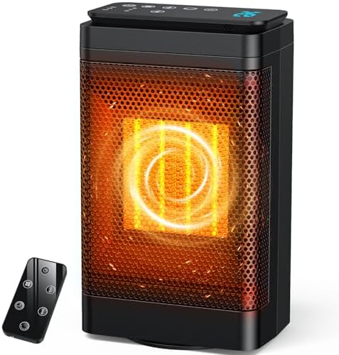 （12:00時点） セラミックヒーター 【2025新定番・節電・AI知能恒温】 セラミックファンヒーター 8W/600W1200w 3段階 温風 ヒーター 小型 電気 省エネ 暖房 足元 首振り 液晶ディスプレイ タイマー付き リモコン付き 過熱防止 転倒OFF 持ち運び便利 PSE認証済 浴室 洗面所 脱衣所 トイレ用 家庭用 暖房器具