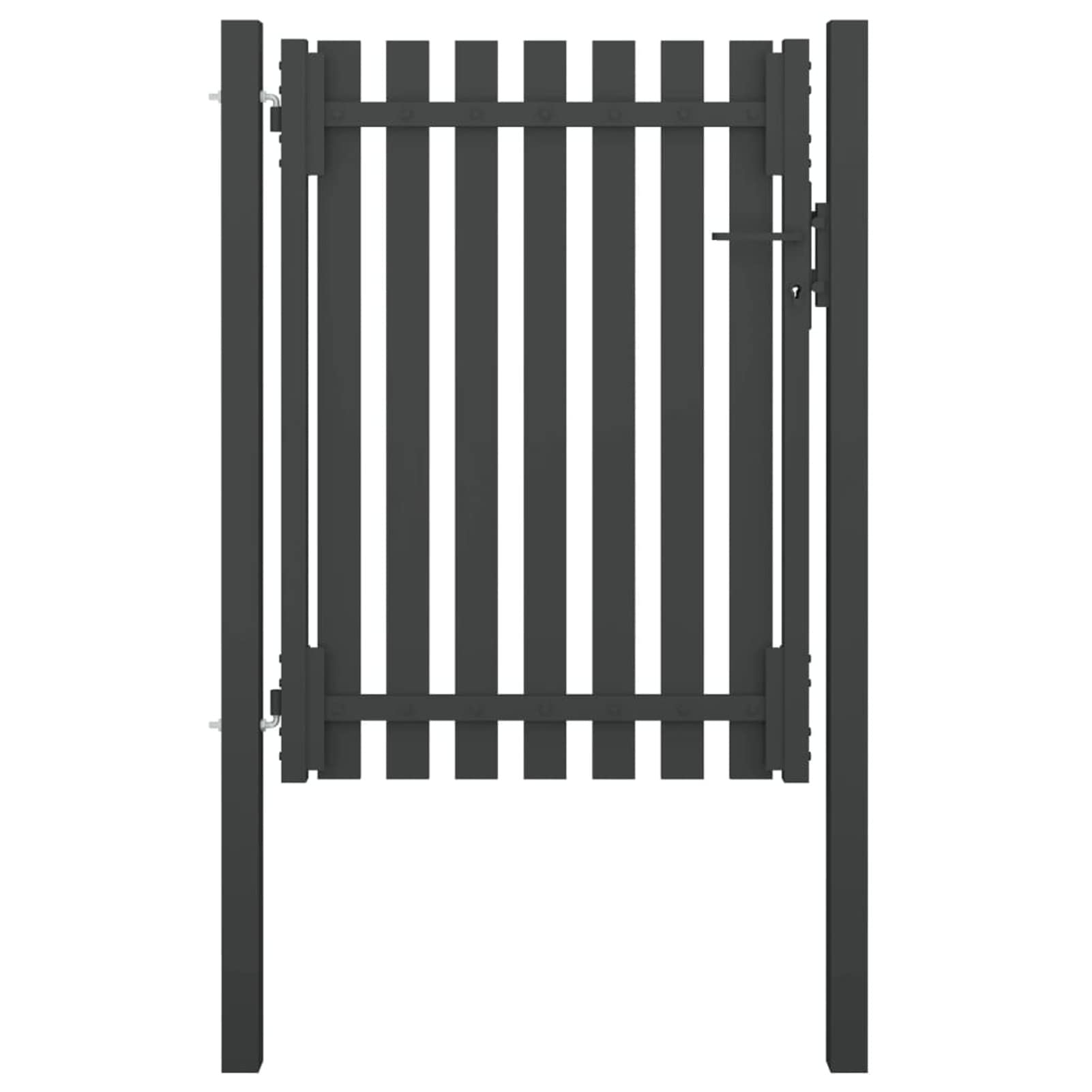 Gartentor Zaunelemente GartentüRchen GartentüR Gartenzaun Gartentor Stahl 1x1,7 m Anthrazit
