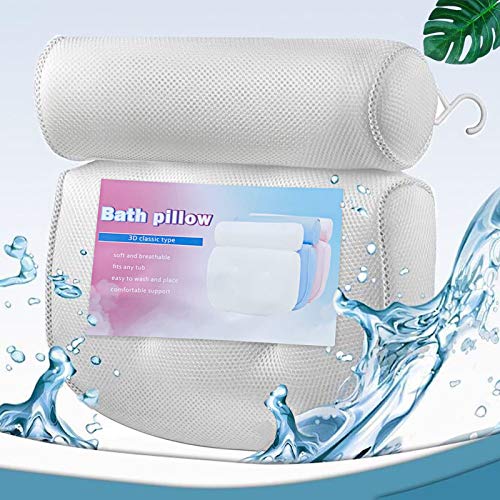 IGTAZY Bath Pillow for Tub,Luxury Bathtub Pillows for Head and Shoulders Support with 6 Non-Slip Strong Suction Cups,Fits All Bathtub,Hot Tub