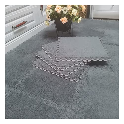 16 Stück Ineinandergreifende Plüsch-Schaumstoff-Fußmatten, Warmer...