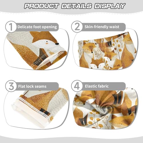 Girls Leggings Foxs Tree Soft Toddler Leggings for Girls Kids Pants Size 4T-10T3