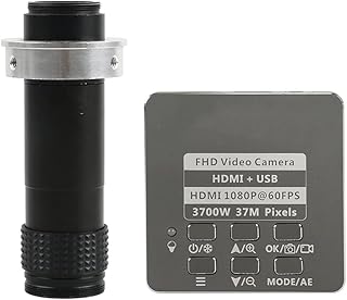 XuuSHA Acessórios de microscópio digital portátil 37 MP 1080p 3700 W acessórios de microscópio de vídeo digital eletrônico industrial (cor: 40 mm com lente 130x)