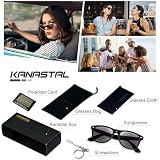 KANASTAL Fotochromowe Okulary Przeciwsłoneczne Polaryzacyjne Czarny dla Męskie Damskie Ochrona UV400 Antyrefleksyjne Black Photochromic Sunglasses Polarized for Men Women