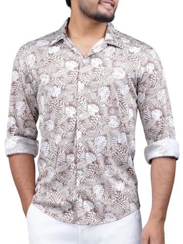 Image of Noble Monk Men's Full Sleeve Shirt | Casual Formal Button Down Top | Regular Fit Stylish Wear | Comfortable Everyday Apparel