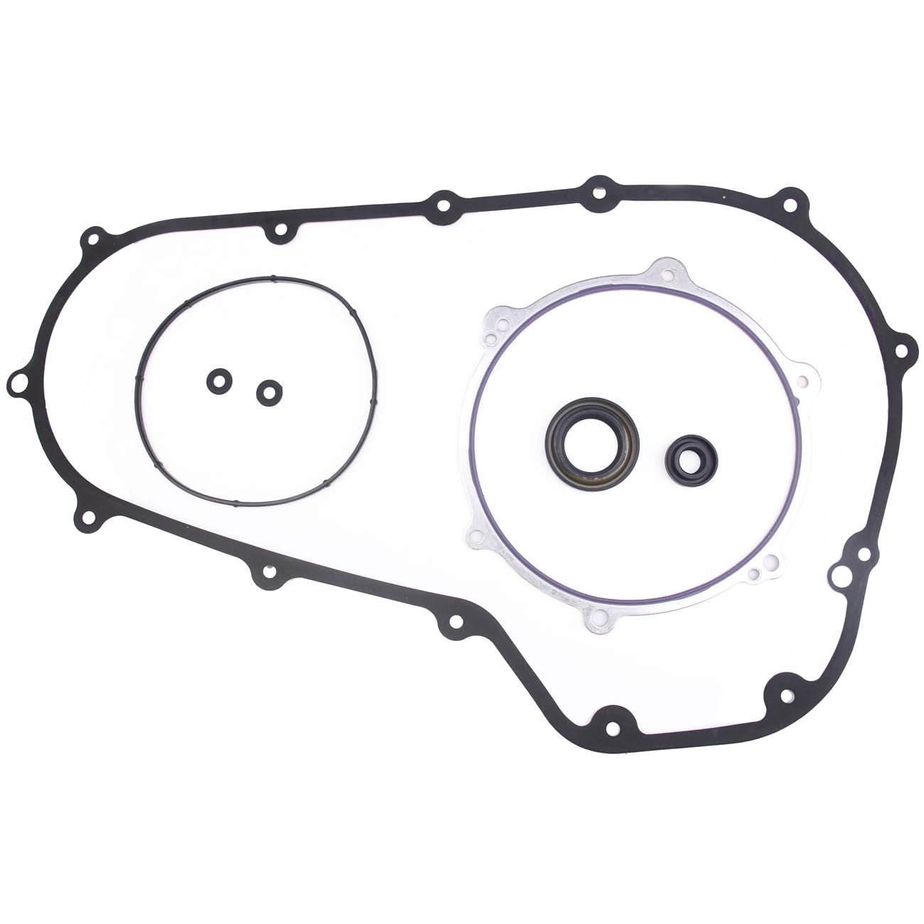 New Clutch Primary Cover Gasket Kit Compatible with Twin Cam Touring FLH FLT Electra Glide Road King Street Glides 2007-2017 Replace 34934-06 17369-06 34901-07