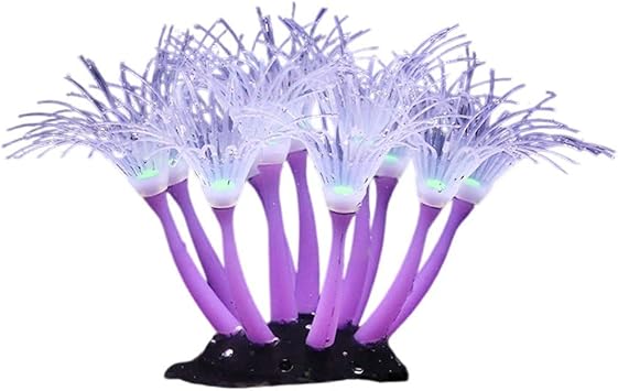Luminous Coral Artificial Coral Ornament Silicone Glowing Coral Plants Aquarium Decor Aquarium Accessories Purple