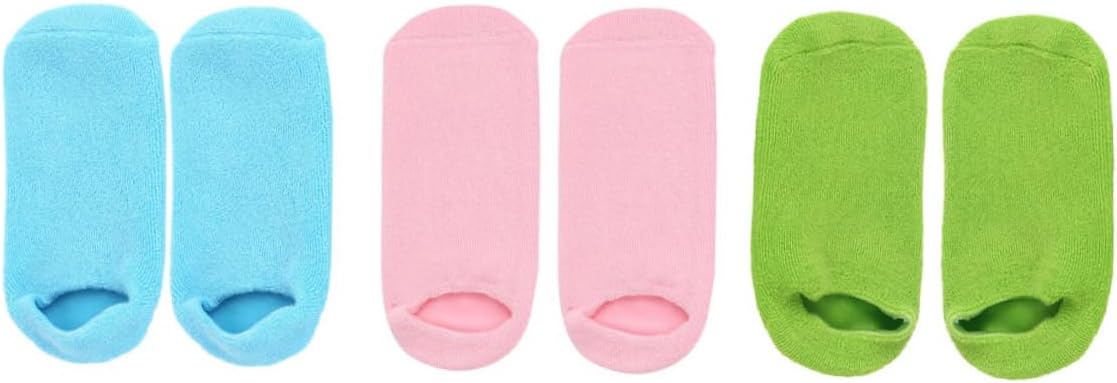 CALLARON 6pairs Spa Socks for Salon Moisturizing Foot Covers Foot Care Masks Non Slip Socks