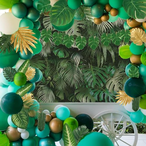 Fondo Fotográfico Tropical Green Leaves 6x6 ft miniatura 2