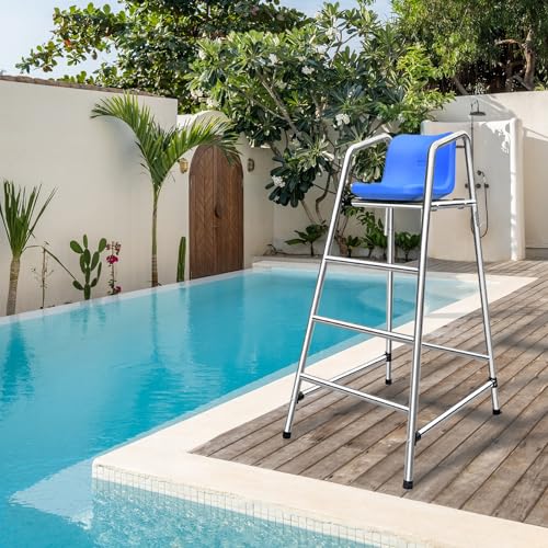 Chaise de sauveteur pour piscine extérieure, poste de surveillance surélevé contre les accidents