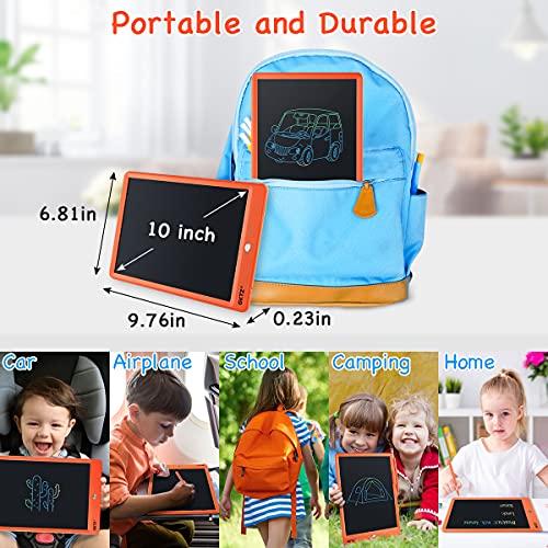 GKTZ LCD Writing Tablet for Kids, Colorful Toddler Doodle Board 10 Inch, Girls Toys Drawing Tablet Writing Pad, Learning & Education Toys Birthday Gifts for 3 4 5 6 7 8 year old kids boys girls-Orange - Thumbnail 5