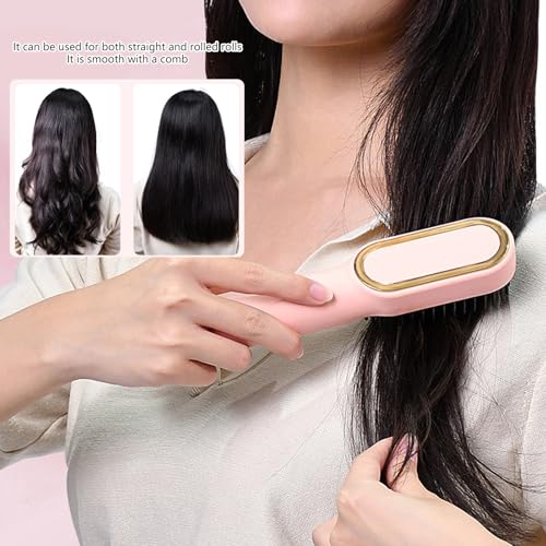 Peine alisador recargable USB para cabello portátil miniatura 2