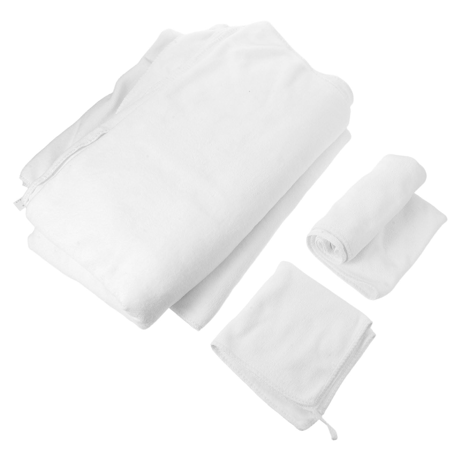 Toallas de baño de algodón Ciieeo blancas para secado rápido en pack de 4