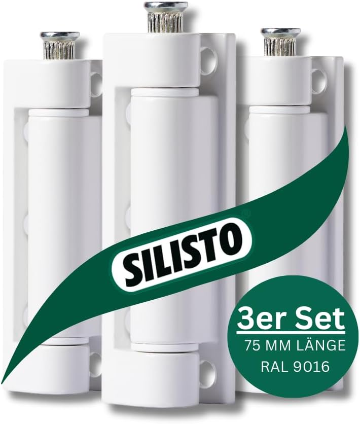Silisto Window Hinges, 75 mm, 3 Pieces, White, 831100
