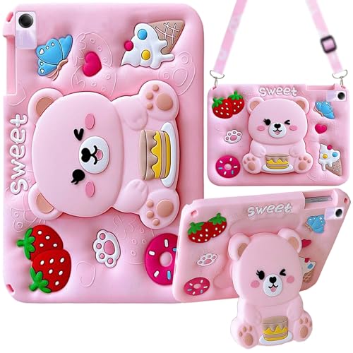Coque pour Xiaomi Redmi Pad 2 2025/Redmi Pad SE 2023 11",Bandoulière,Ours