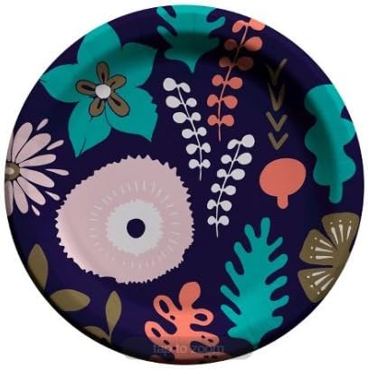 Amazon ペーパープレート かわいい紙皿 おしゃれ パーティー マリメッコ風プレート 40枚入り 並行輸入品 使い捨て食器 オンライン通販