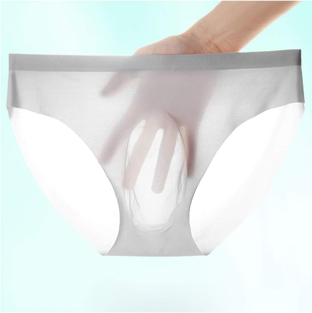 Men's 3 Colors Pack Ice Silk Briefs Micro Modal Pouch Underwear Sexy Ultra Soft Thongs Panties for Boyfriend Gifts image 2