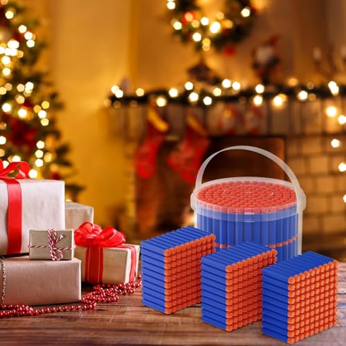 100 Compatible Dart Bullets, Blue & Orange, Cylindrical, Round, Close Quarters Battles (CQB), Airsoft, Plastic, EVA Foam,Elite 2.0 Series DinoSquad – Work with All Elite Blasters Blue - Image 4