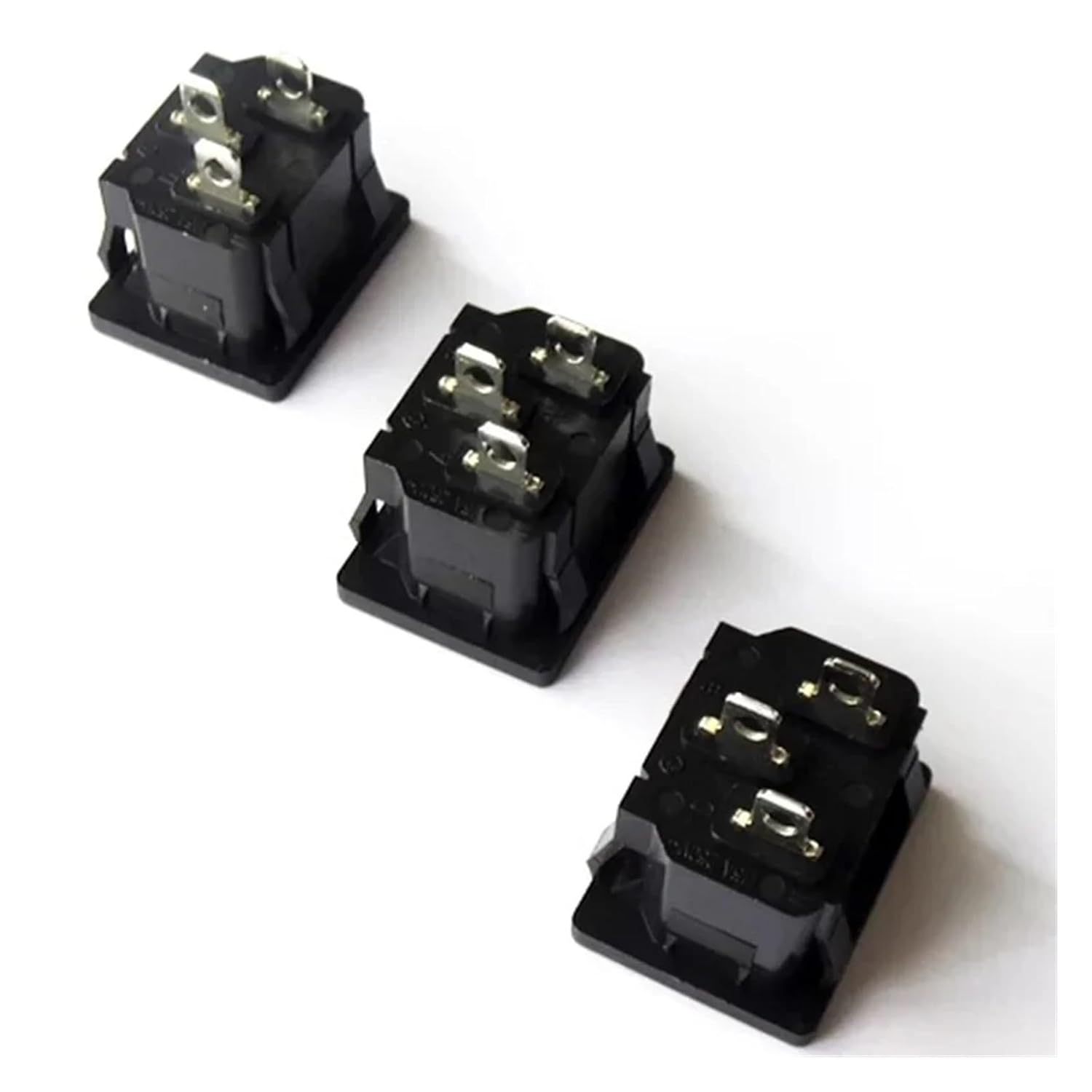 5PCS 250VAC 10A 3Pin AC Power Outlet C14 Inlet Power Socket Connector Industrial Socket lEC320 C14 Panel(5PCS)