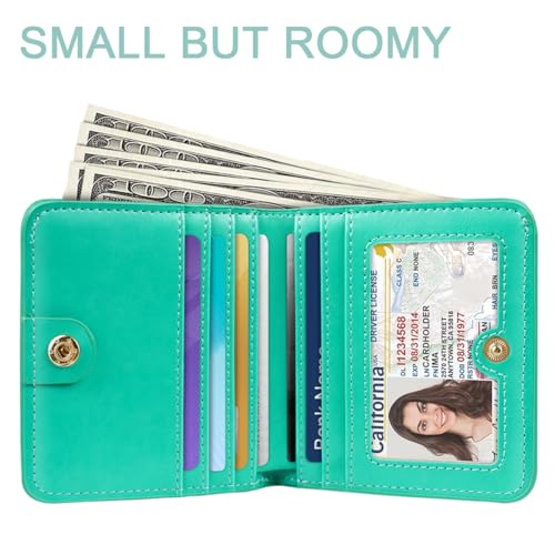 Image of Small Womens Wallet Thin Credit Card Holder Pocket Mini Purse | Ladies Compact Travel Wallets Women Slim RFID Blocking Bifold Pocket Card Holders for Travel & Daily Use Floral Female Wallet