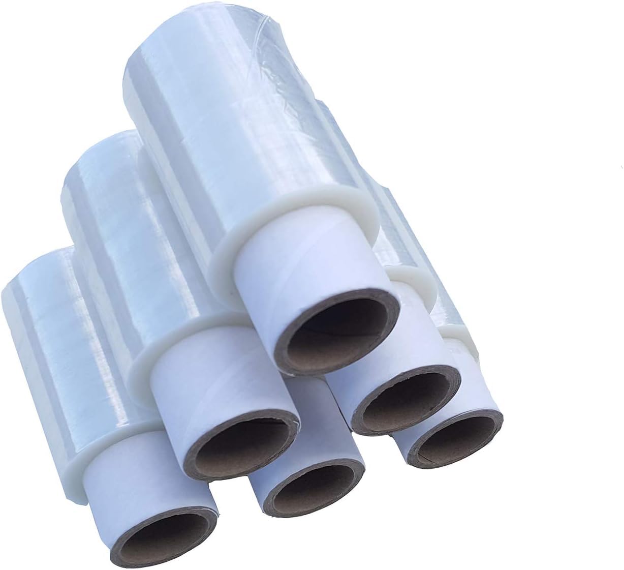 All4All Stretchfolie Transparent 20 Rollen - Verpackungsfolie 23 my - Wickelfolie Stretchfolie für Paletten - Strechfolienrolle - Dolie zum Verpacken 100 mx14cm
