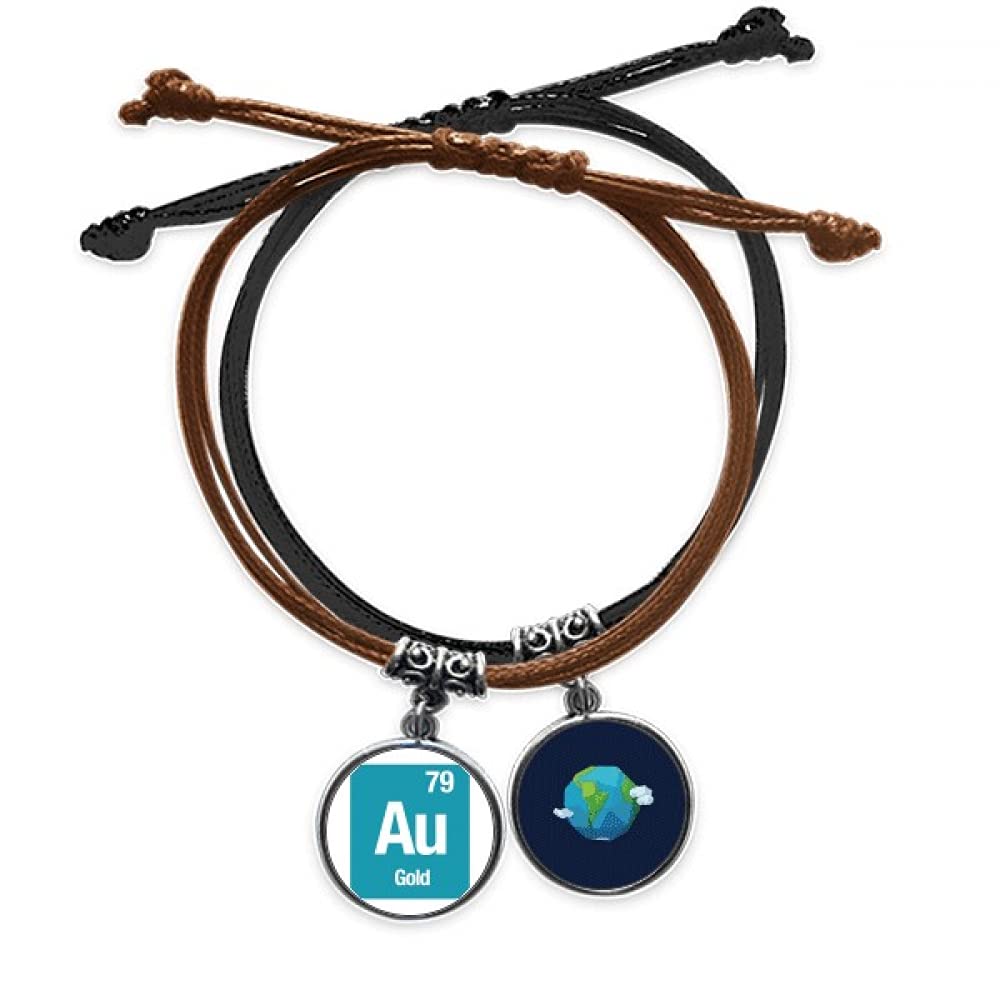 Pulsera de elemento químico Au Oro ajustable que no irrita la piel ni se rompe 3