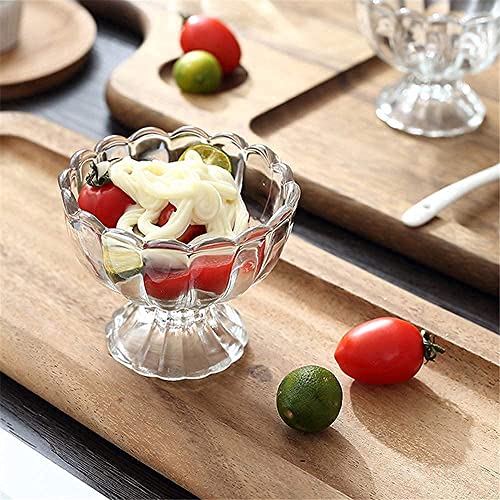 Image of Glassbunny Ice Cream Glass Bowls Set - Elegant Dessert Serving Bowls for Ice Cream, Sundaes, Fruits & Snacks, Clear Glass Design, Durable 120ML, Pack of 3