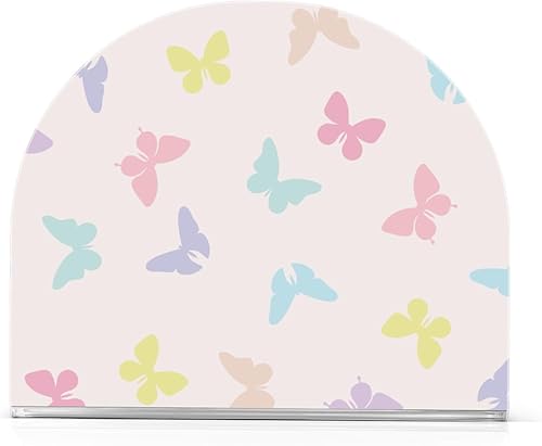 Servilleteros coloridos de mariposa para mesas, servilleteros de acrílico transparente para servilletas de cóctel para cocina, restaurante, bar,