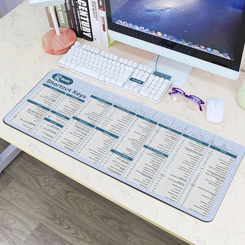 Image of Autodesk Revit Shortcut Keys Mouse Mat, Revit Cheat Sheet Revit Quick Reference Extra Large Mousepad Gift for Architect Office Desk Decor Desk Mat KMH