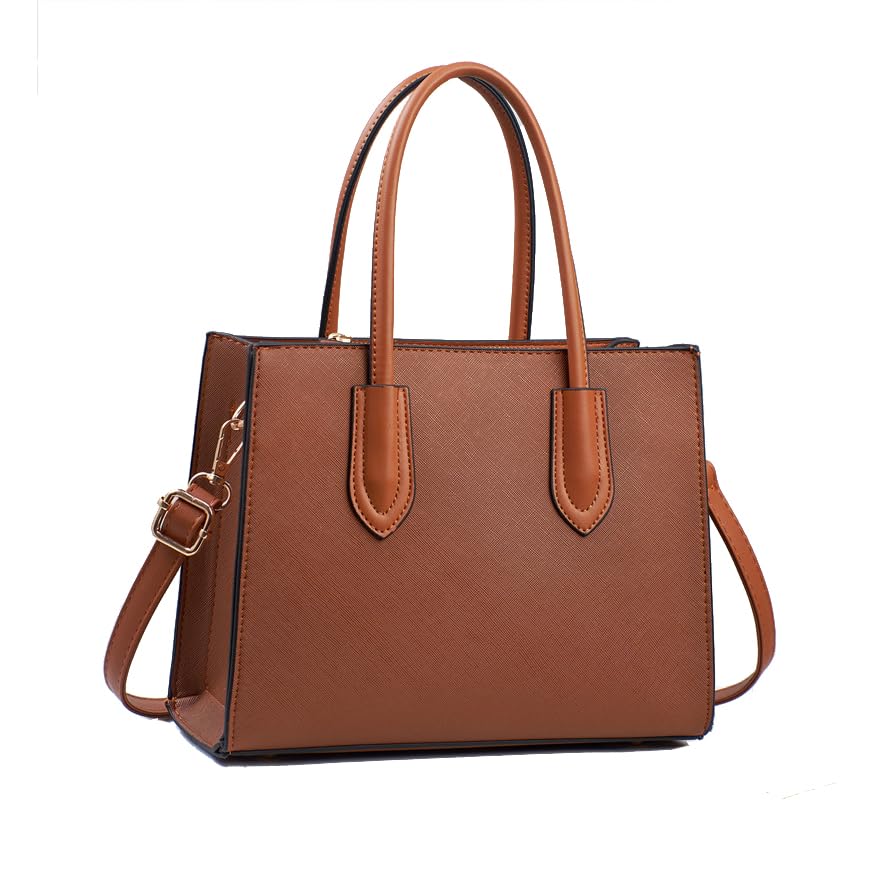 Bolso de mano de piel sintética para mujer, impermeable, con cremallera, bolso cruzado mediano