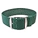 Wrist And Style Perlon Watch Strap - Green | 22mm