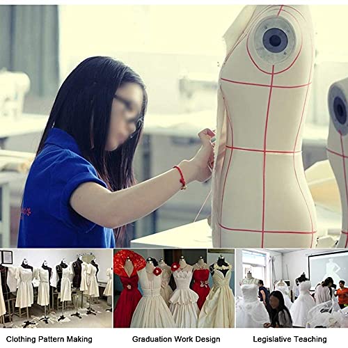 Female Tailors Dummy Female Mannequin White Half Body Mannequin, Realistic Sewing Dress Form Adjustable Dressmaker Dummy, For School Practice And Tailor Shop, Pinnable Needle (Xx) (Xx) #TOP3