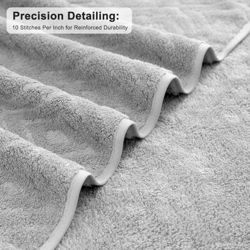 Jarson 12 Pieces Bath Towel Set Soft, Light Grey - Quick Dry Family Towels for Bath, Highly Absorbent Towel Set for Hotel-4 Luxury Bath Towels, 4 Hand Towels & 4 Washcloths for Bathroom by Jarson - Image 3