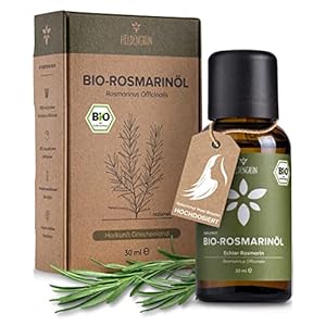Heldengrün® BIO Rosmarinöl [HOCHDOSIERT] Stimuliert Haarwachstum – Haaröl bei Haarausfall – 100% naturreines Rosmarin Öl – Rosmarinöl Haare
