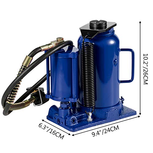 VEVOR Air Hydraulic Bottle Jack 20 Ton Bottle Jack Blue Air Jack Heavy