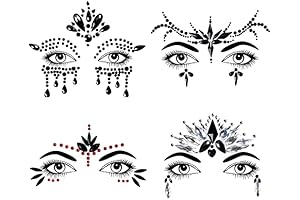 Black Face Jewels - Party Face Gems Rhinestone Crystals