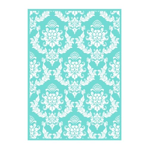 MANGOUSONG Screen Printing Kit,21x28cm Self-Adhesive Silk Vintage Lace Self Adhesive Silk Screen Printing Stencil Mesh Transfers Shirt Making Mould
