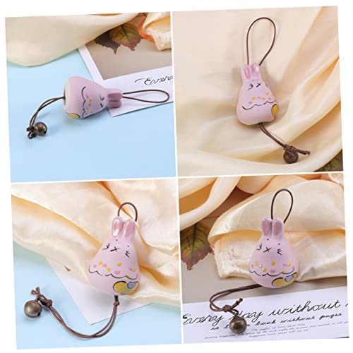 Abaodam Wall Wind Chime Wind Catcher Charm Wind Charm Car Pendant Car Hanging Ornament Cartovot Hanging Wind Bell Rabbit Windchimes Hanging Decor Obedient Rabbit Pink Animal Decorate #TOP27