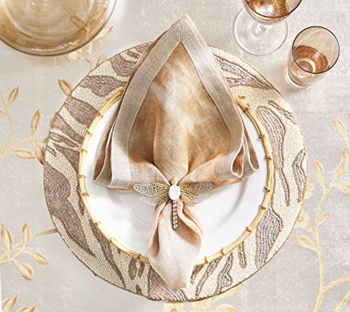 Kim Seybert Tiger Placemats In Natural & Brown, Set Of 2 #TOP1