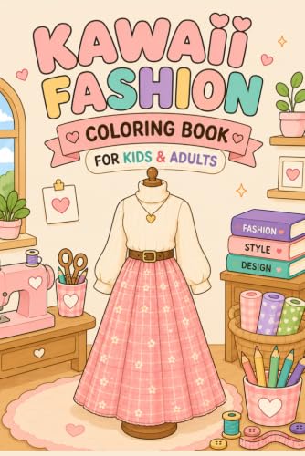 fashion coloring book: fashion coloring book for girls and adults | cute kawaii aesthetic coloring book | clothing accessories shoes purse | 40 color pages | 6*9 in image 2