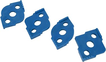 Modelo de canto R, ângulo padrão, localizador de canto redondo, 4 peças, plástico ABS, fixação de 3 furos para moldura de foto de ângulo reto (azul)