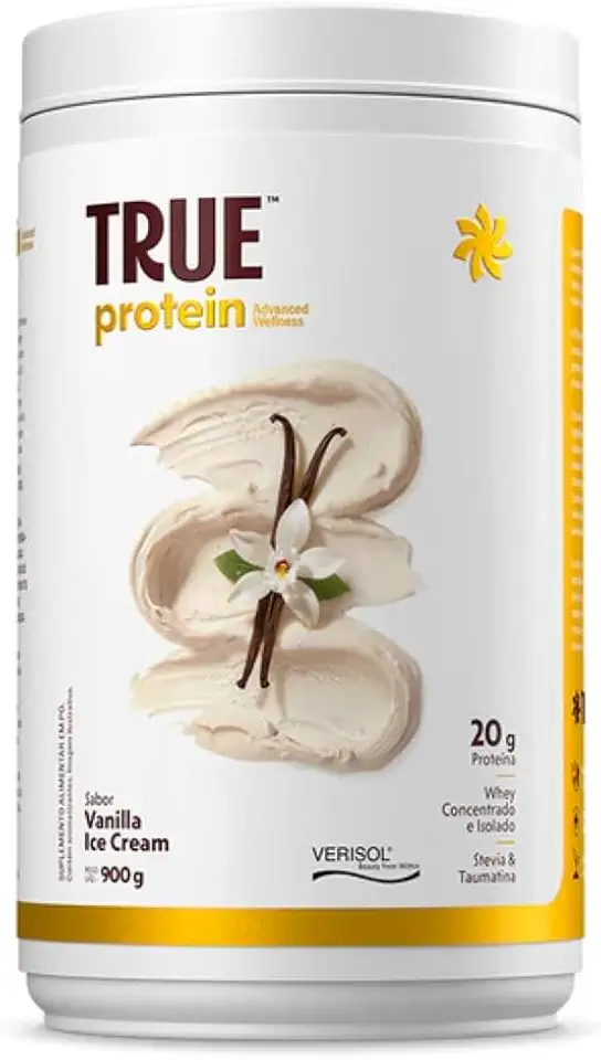 True Protein 900 g – True Source | Blend Avançado com Whey, Colágeno e VERISOL® | Alta Performance & Nutrição (900g, Vanilla Ice Cream)