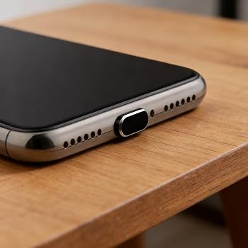 JIYIN 4 tapones antipolvo para teléfono móvil | Tapón antipolvo compatible con i Phone 14 13 12 X XS XR Phone polvo enchufe con cepillo de limpieza negro